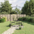 Garden Arch Black Ø180x255 cm Steel - HAUSSLYON