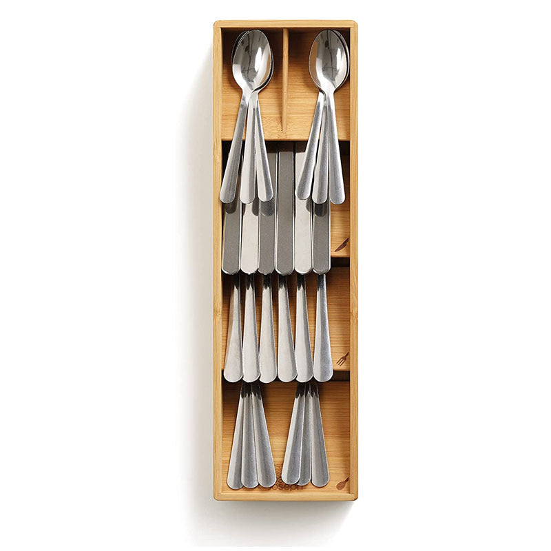 Kitchen Drawer Bamboo Grid Fork And Knife Storage Box - HAUSSLYON