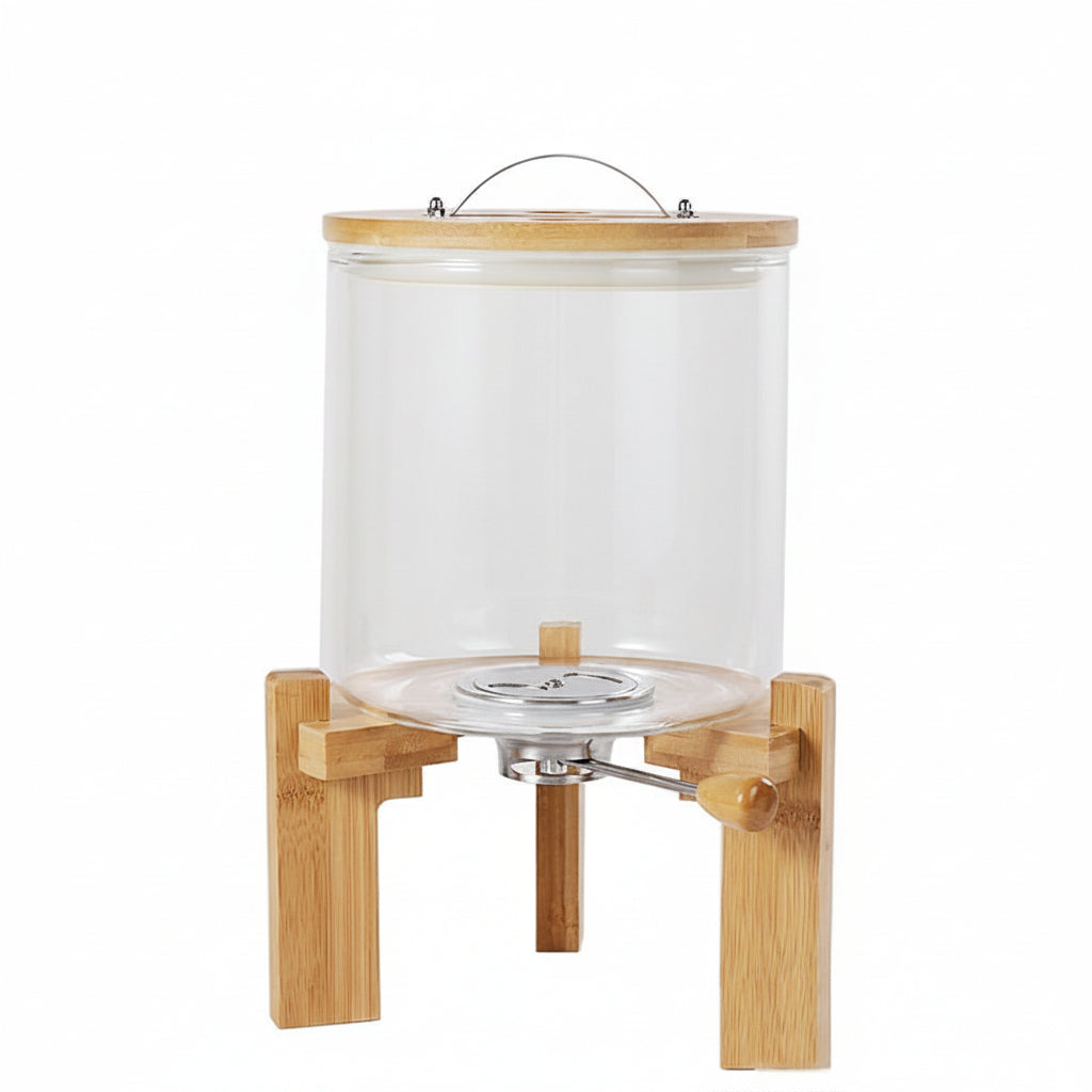 High Borosilicate Glass Measuring Rice Bucket Large Moisture-proof Insect-proof - HAUSSLYON