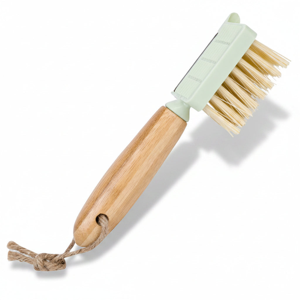 Pure Wood Fruit And Vegetable Brush Stainless Steel Grater - HAUSSLYON