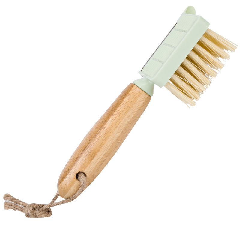 Pure Wood Fruit And Vegetable Brush Stainless Steel Grater - HAUSSLYON