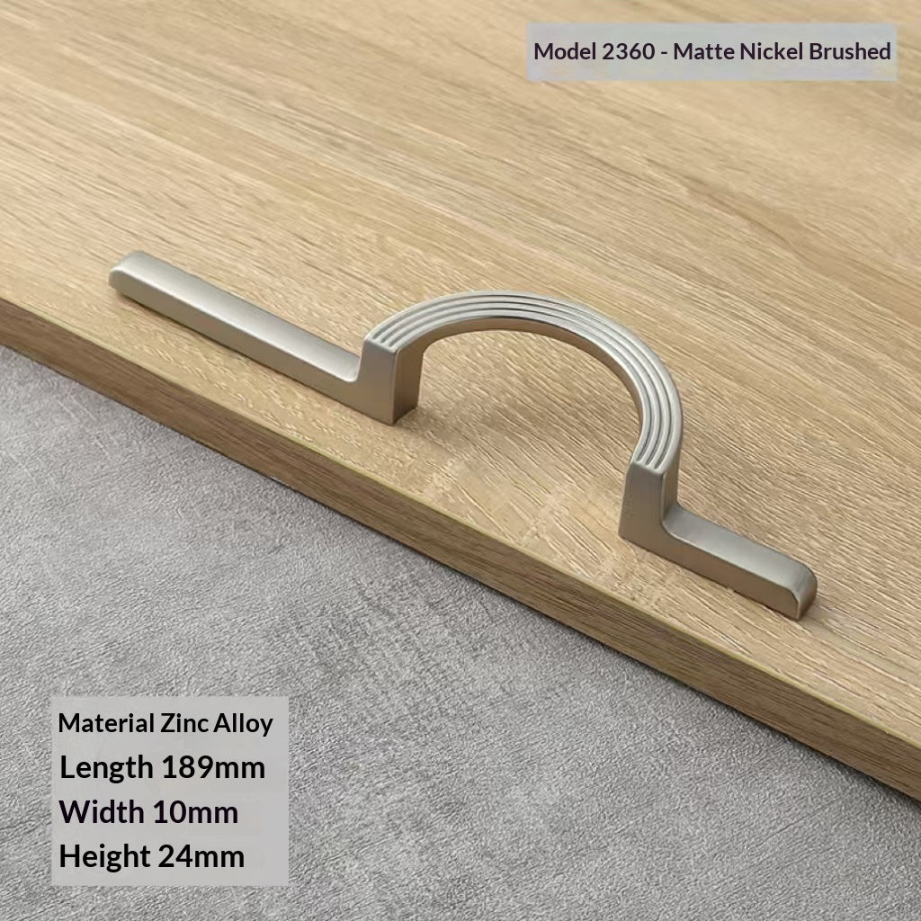 Half Round Cabinet Hardware For Wardrobes And Drawers Solid Door Handle For Furniture - HAUSSLYON