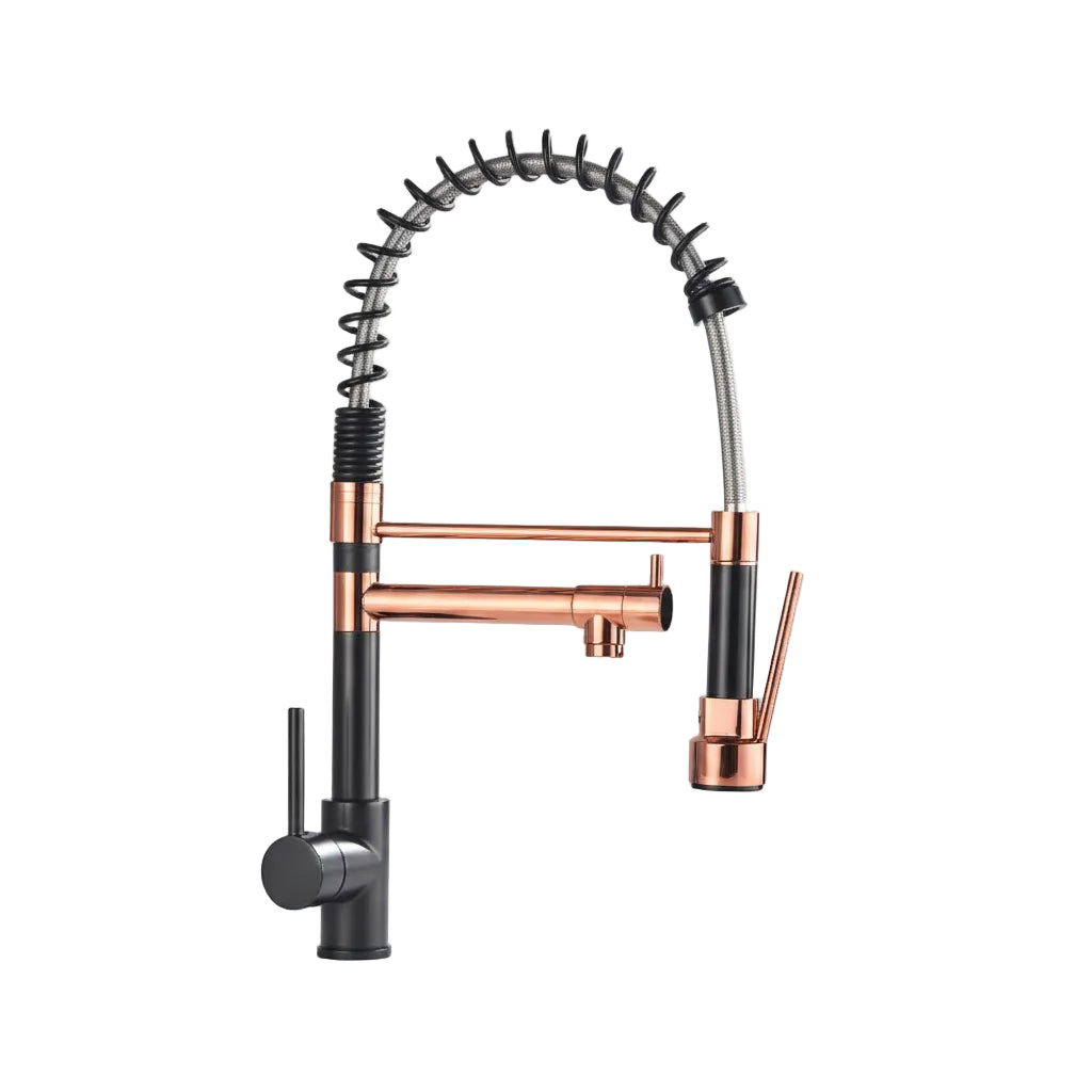 Full Copper Pull-out Kitchen Faucet - HAUSSLYON