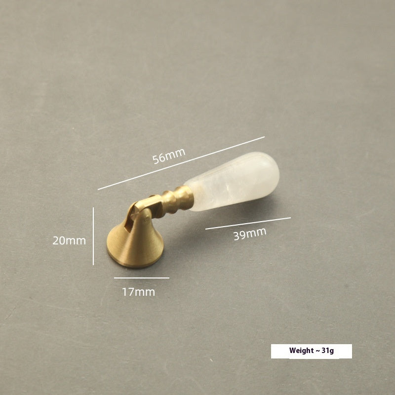 Natural Crystal Pure Brass Handle - HAUSSLYON
