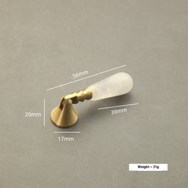 Natural Crystal Pure Brass Handle - HAUSSLYON