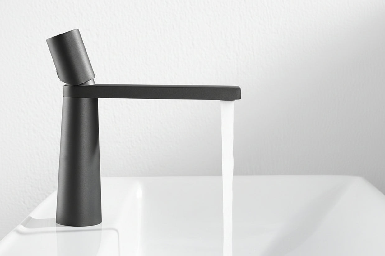 German Craft Basin Faucet Gun Grey Faucet Bathroom - HAUSSLYON