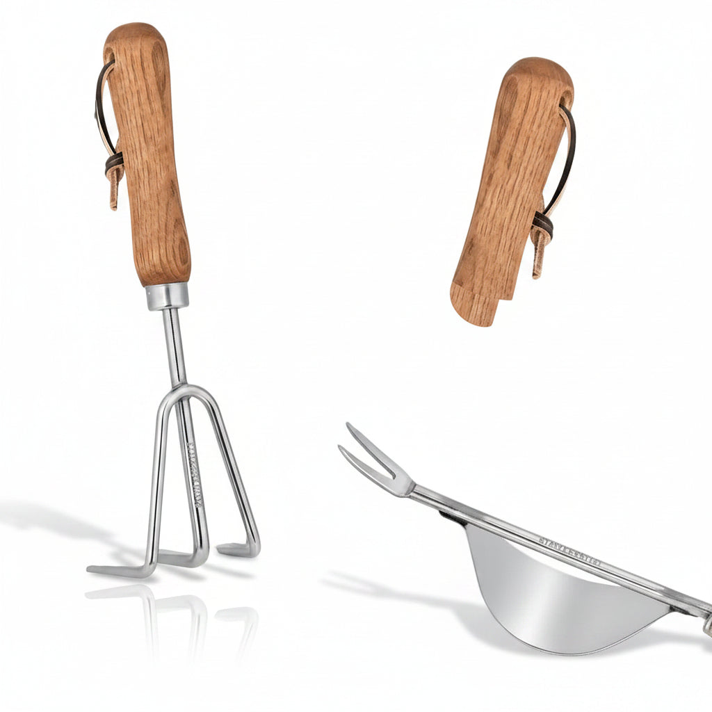 Wooden Handle Steel Gardening Tools Small Shovel - HAUSSLYON