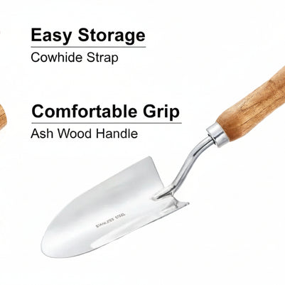 Outils de jardinage VidaXL pour le jardin, comprenant différentes pelles et outils en acier, pour travaux extérieurs.