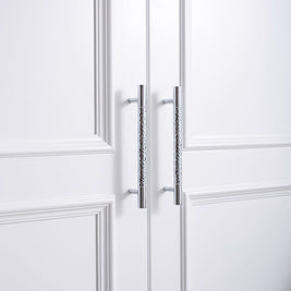 Poignées et boutons Faria Chrome VidaXL, finition en chrome brillant, élégantes et modernes pour meubles ou armoires.