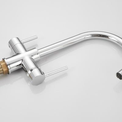 Robinet de cuisine RENFAN Laval en acier inoxydable avec levier unique et finition moderne.
