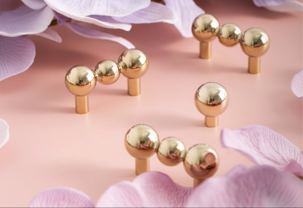 Gold Cabinet Door Handle Wardrobe Shoe Cabinet Drawer SphericalProduct - HAUSSLYON