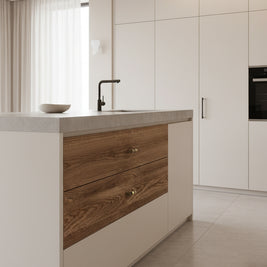Bouton d'armoire RILLIEUX de la marque RENFAN, détail en métal noir avec finition élégante pour meuble de rangement
