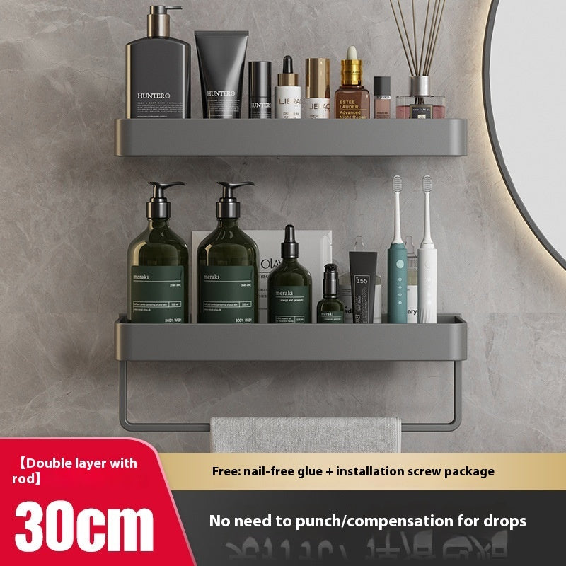 Punch-free Bathroom Storage Rack Bathroom Wall-mounted Storage Rack - HAUSSLYON