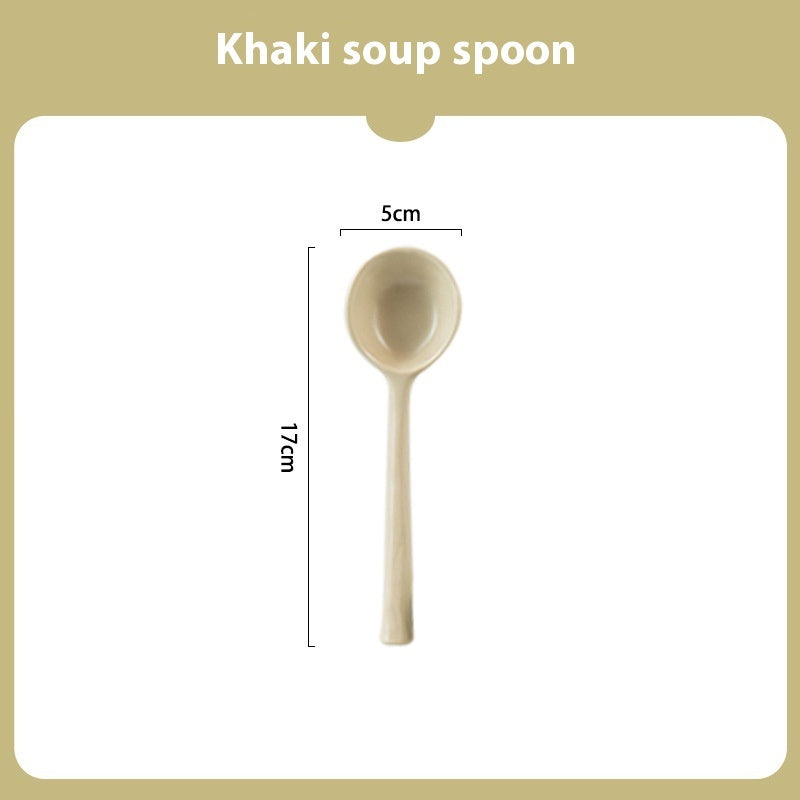 Cute Good-looking Creative Ceramic Household Eating Long Spoon - HAUSSLYON