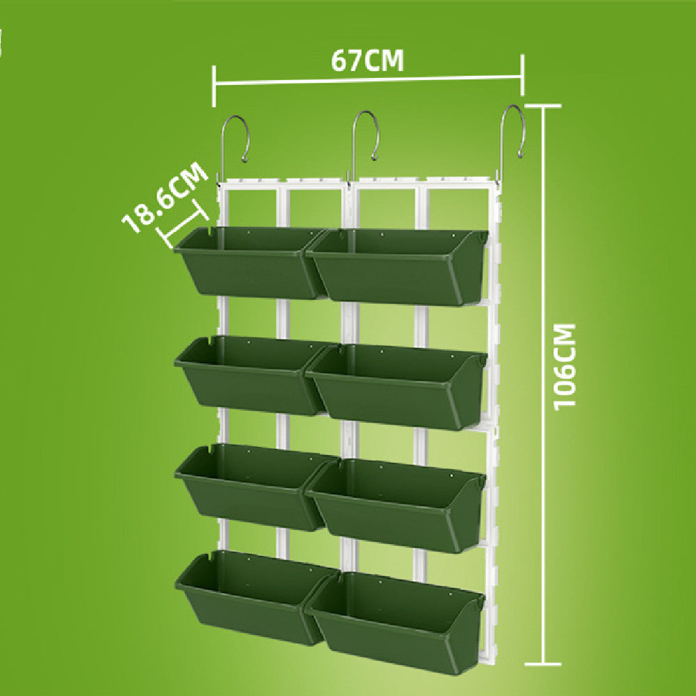 Balcony Planting Basin Hanging Jardiniere Combination Rectangular - HAUSSLYON
