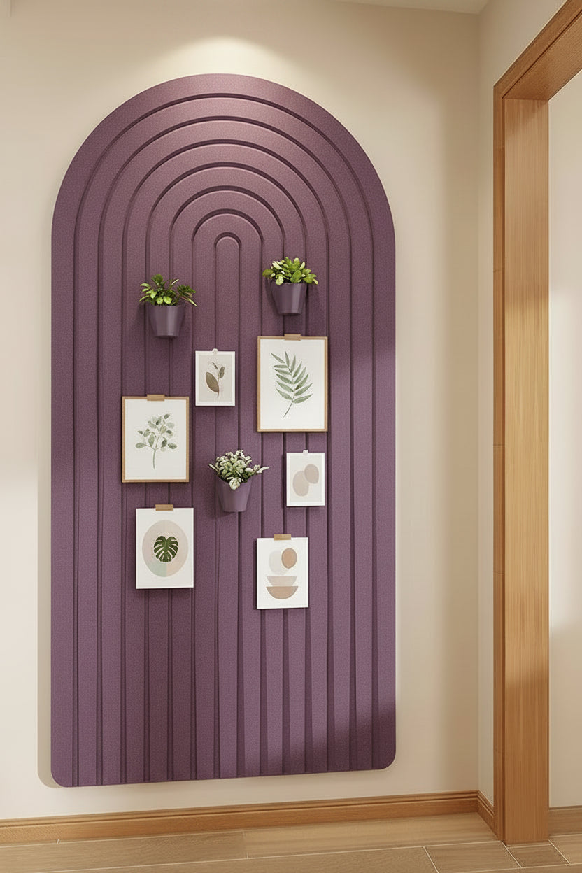 Arched Striped Felt Wall Sticker Felt Board Photo Wall - HAUSSLYON