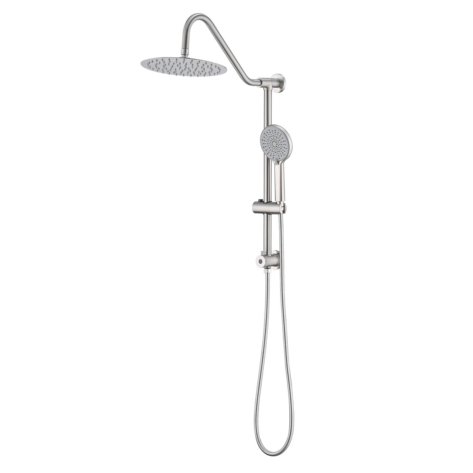 Shower Head With Handheld Shower System With 10  Rain Shower Head - HAUSSLYON