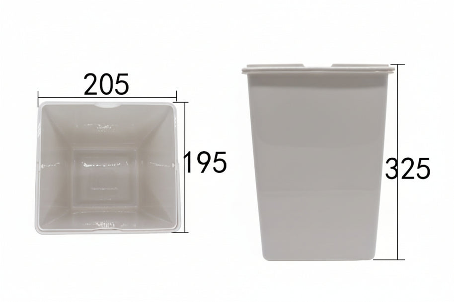 Poubelle coulissante VidaXL Beny, design moderne, en métal gris, avec tiroir pour le rangement des déchets.