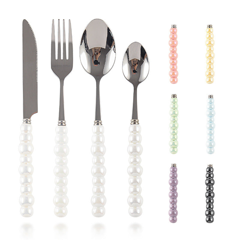 Couverts VidaXL Athenes en acier inoxydable, ensemble complet de fourchettes, couteaux et cuillères pour repas élégants.