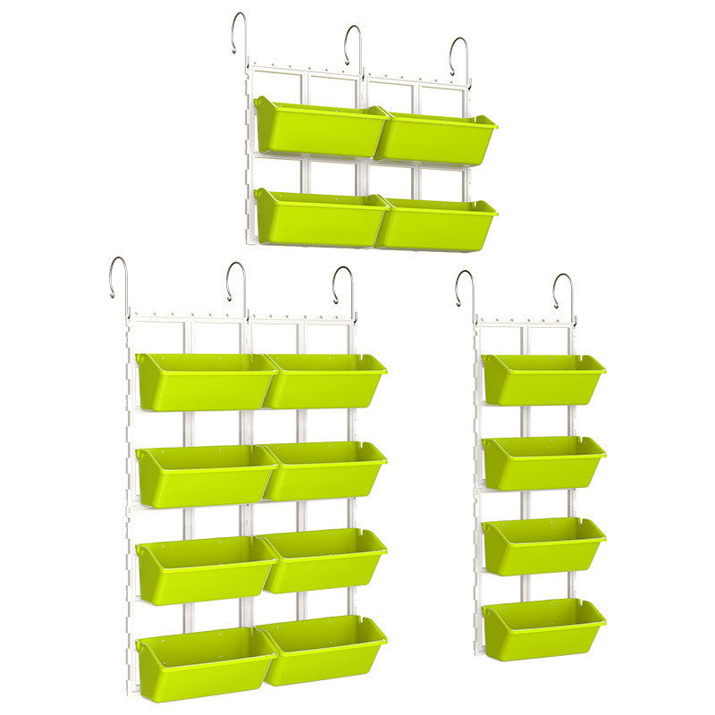 Balcony Planting Basin Hanging Jardiniere Combination Rectangular - HAUSSLYON