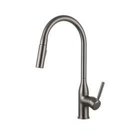 Robinet de cuisine VidaXL Berlin en acier inoxydable avec levier et bec tournant, installation moderne pour cuisine.