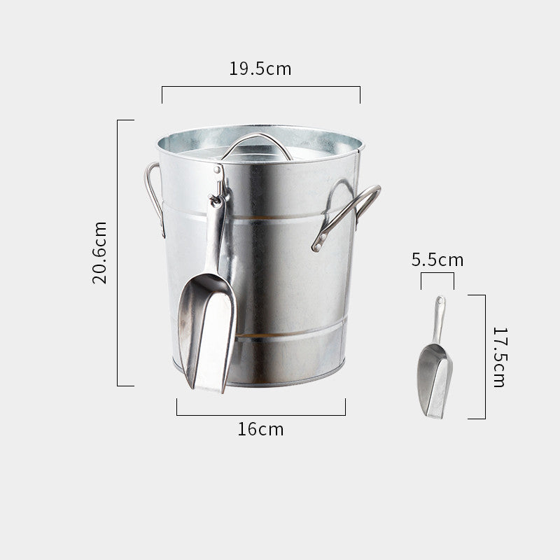 Beer Champagne Red Wine Small Ice Cube Bucket  With Lid - HAUSSLYON
