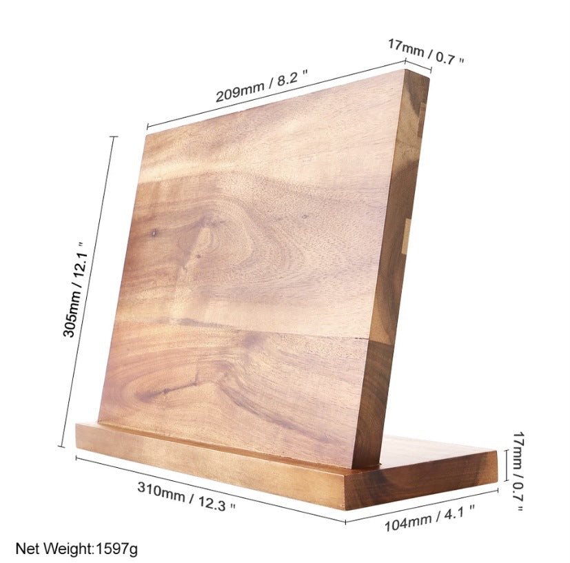 Kitchen Magnetic Wooden Knife Holder - HAUSSLYON