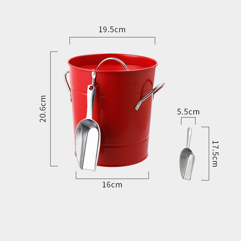 Beer Champagne Red Wine Small Ice Cube Bucket  With Lid - HAUSSLYON
