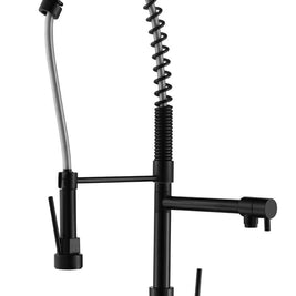 Robinet extractible VidaXL en acier inoxydable avec poignée moderne pour évier de cuisine.