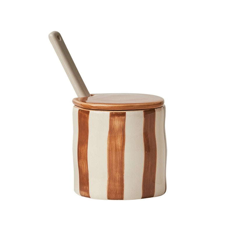 Poignée de pots à épices Hauslyon en céramique avec couvercles, idéale pour la cuisine.