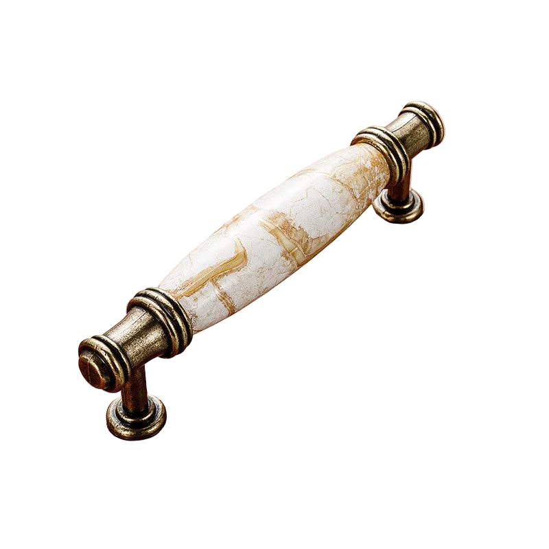 Poignées et boutons Rochelle de VidaXL, en bois clair, avec finition lisse pour meubles de style moderne.
