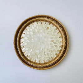 Plateau de table rond RENFAN Danang en bois avec finition élégante, idéal pour décoration intérieure ou repas.