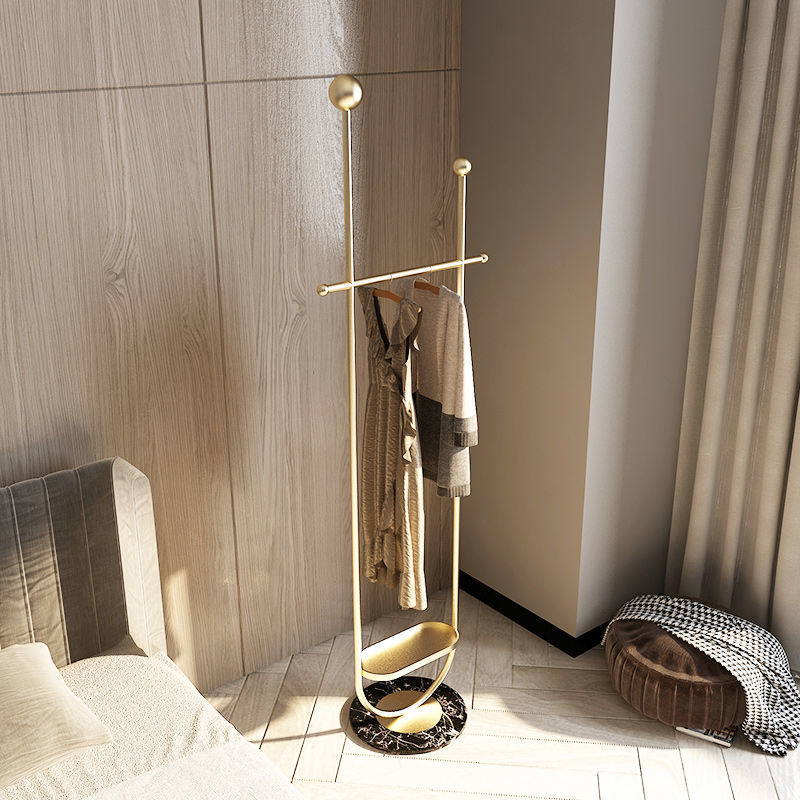 Light Luxury Clothes And Hats Hanger Floor To Floor Iron Art Simple And Modern - HAUSSLYON