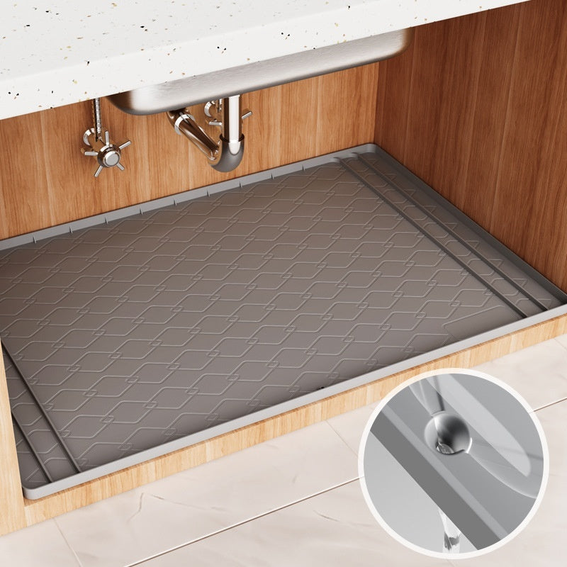 Sink Mat Cabinet Pad Silicone Stain-resistant Waterproof Cabinet Protective Pad Bathroom Cabinet Tray - HAUSSLYON