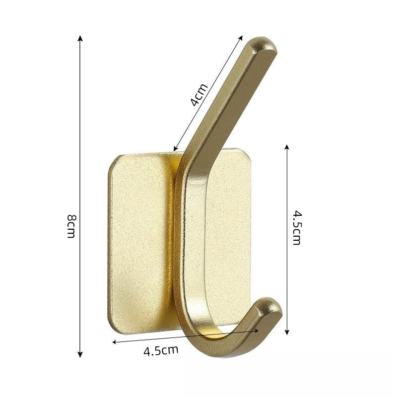 Nail-free Stainless Steel Single Hook Alumimum Hook Towel Self-adhesive Hook Single Hook - HAUSSLYON
