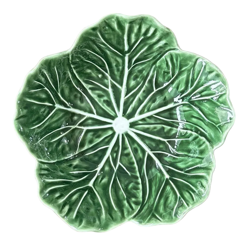 Green Cabbage Bowl Retro French Hand Painted Bowl Plate Country Art - HAUSSLYON