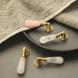 Natural Crystal Pure Brass Handle - HAUSSLYON