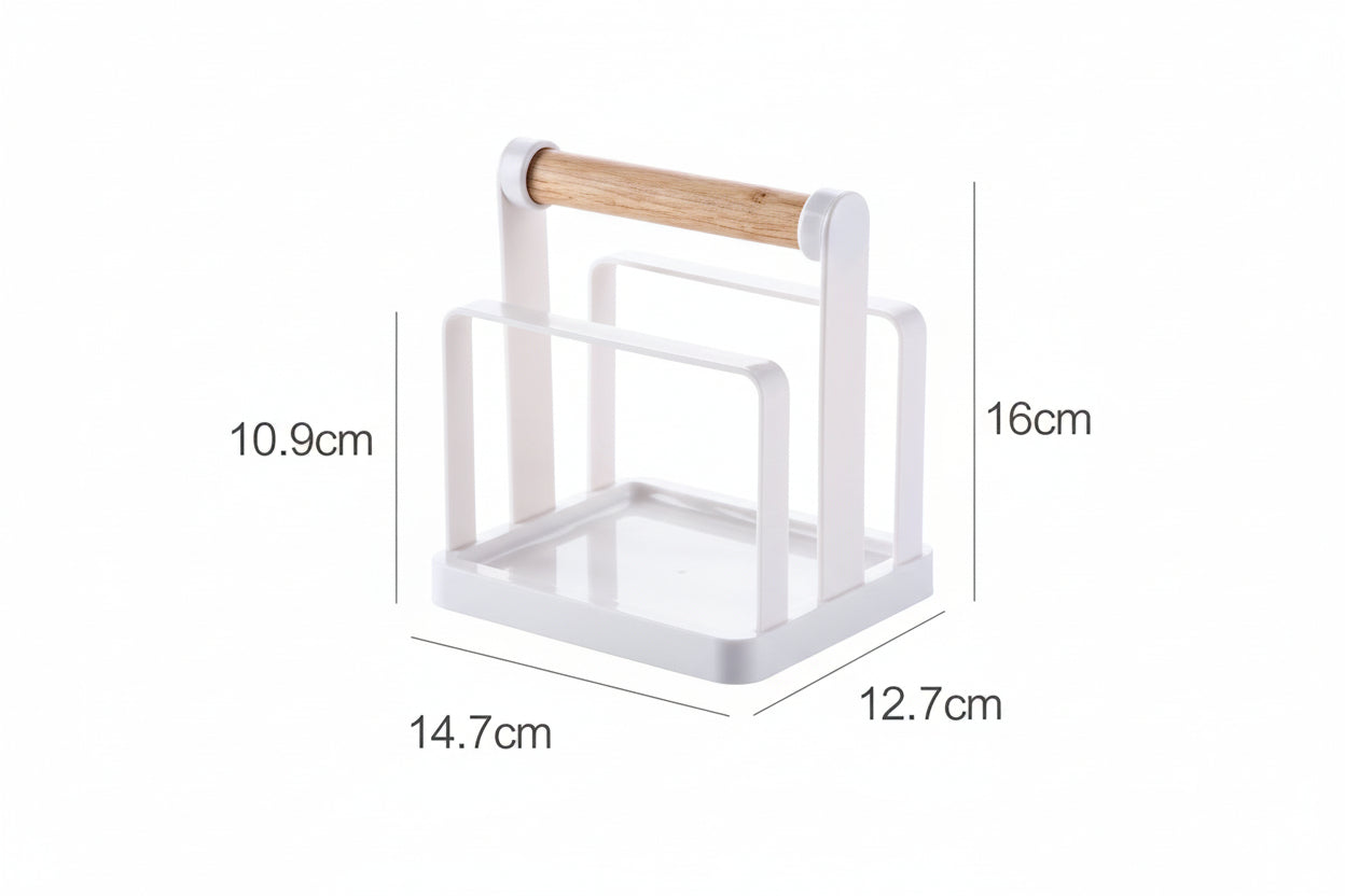 Kitchen Sitting Storage Rack With Cutting Board - HAUSSLYON