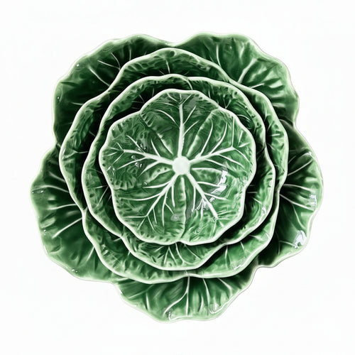 Green Cabbage Bowl Retro French Hand Painted Bowl Plate Country Art - HAUSSLYON