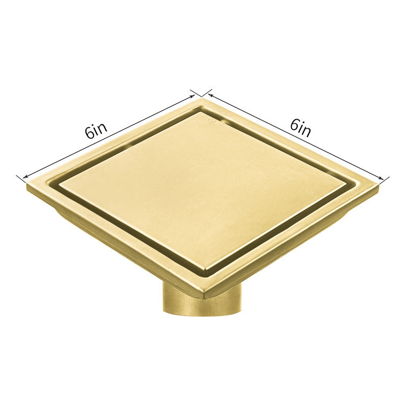 304 Stainless Steel Floor Drain Invisible Bathroom Bathroom Deodorant Yama American Floor Drain - HAUSSLYON