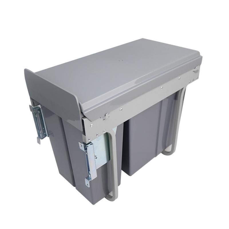 Cabinet Embedded Trash Can Hidden With Lid - HAUSSLYON