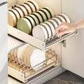 Kitchen Household Bowl Plate Plate Storage Rack Cabinet Built-in Drawer Draining Basket Bowl Rack - HAUSSLYON