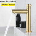 Stainless Steel Brushed Gold Ingle Handle Faucet With Cold Basin - HAUSSLYON