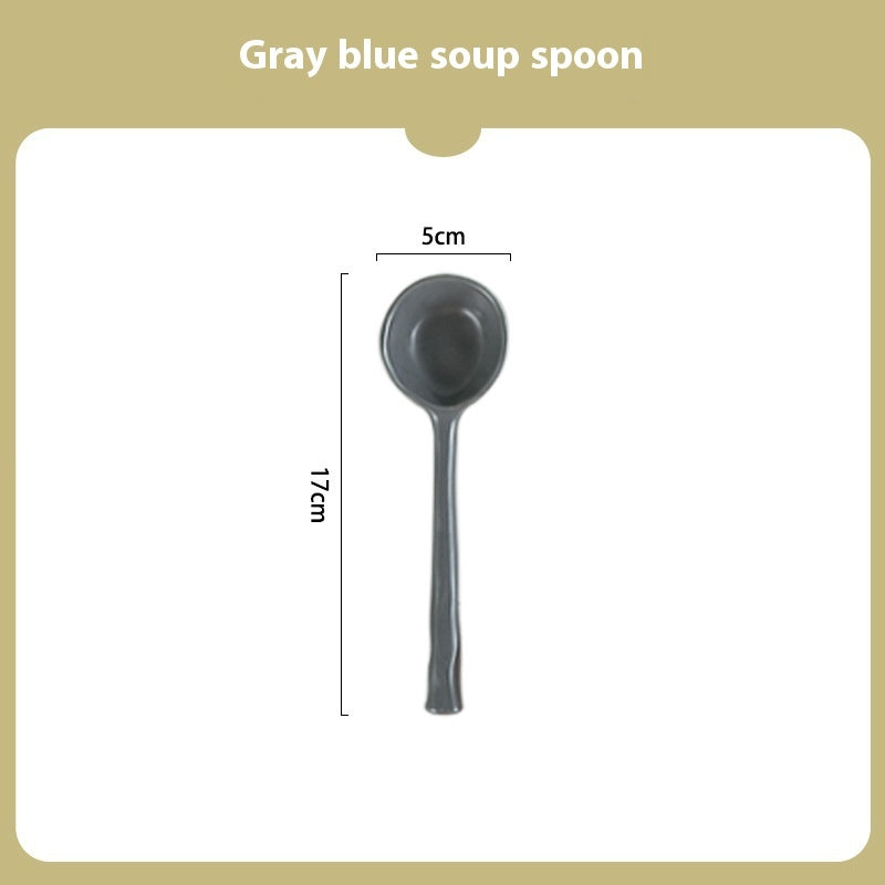 Cute Good-looking Creative Ceramic Household Eating Long Spoon - HAUSSLYON