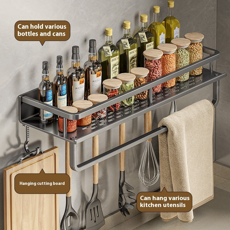 Kitchen Rack Seasoning Multifunctional Wall Mount Storage - HAUSSLYON