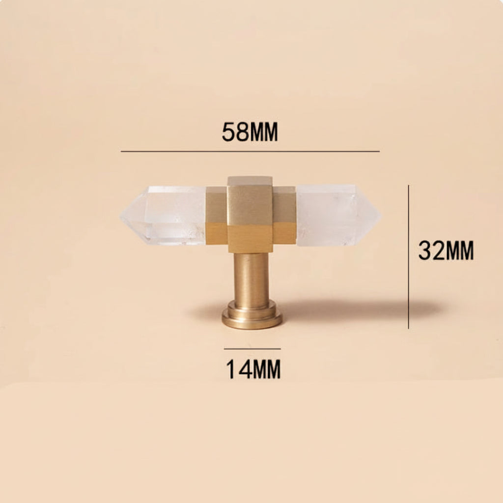Design Crystal Hexagon Handle Nordic Cabinet Wardrobe Handle - HAUSSLYON
