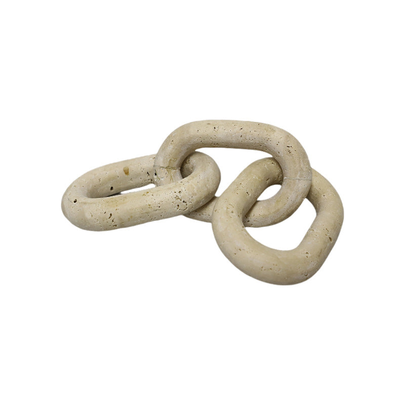 Nordic Minimalist Marble Cave Stone Three-ring Buckle Creative Office Decorations Ornaments - HAUSSLYON