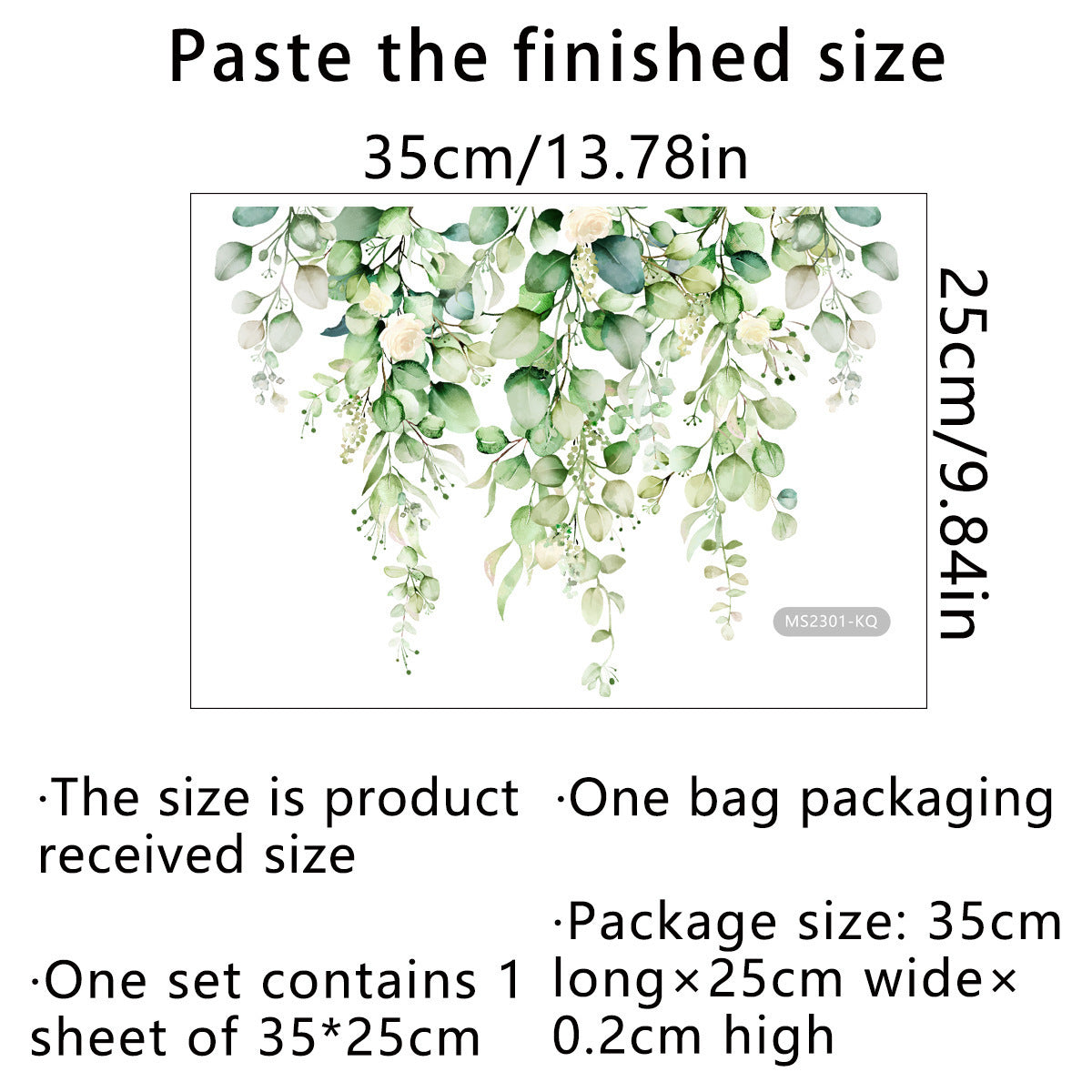Green Plant Happy Day Wall Stickers Bathroom Decoration Self-adhesive Wall Stickers - HAUSSLYON