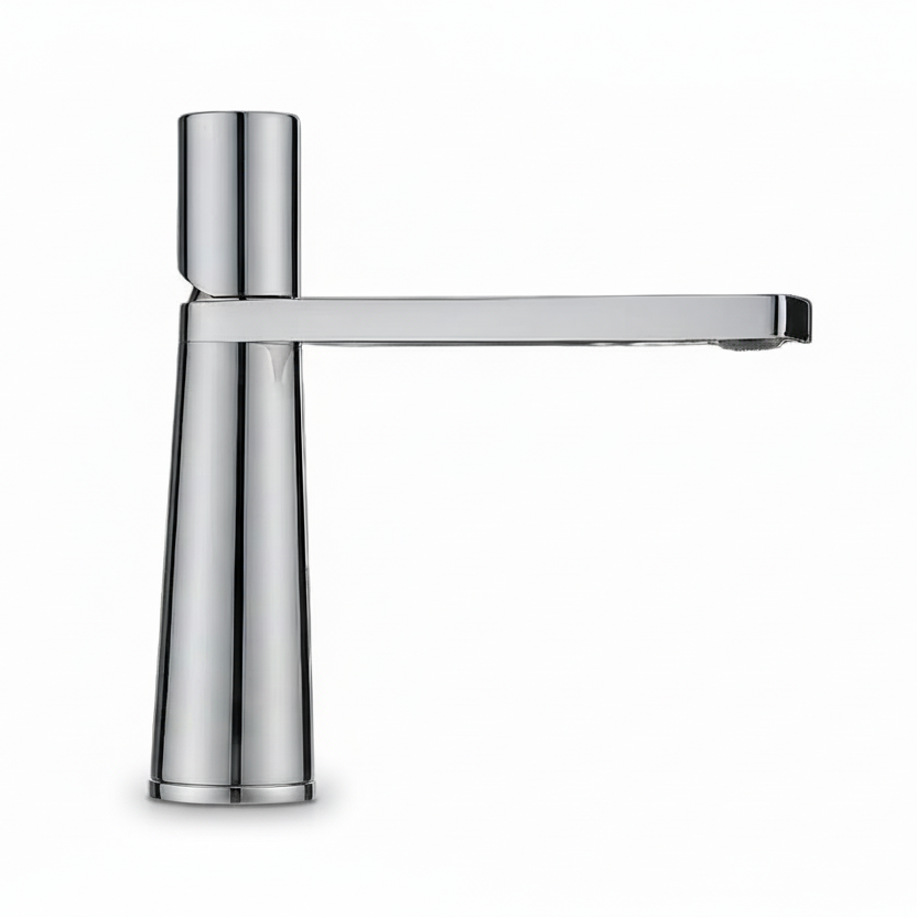 Robinet de salle de bain HAUSSLYON Kassel, accessoire de salle de bain en acier inoxydable avec poignée moderne.
