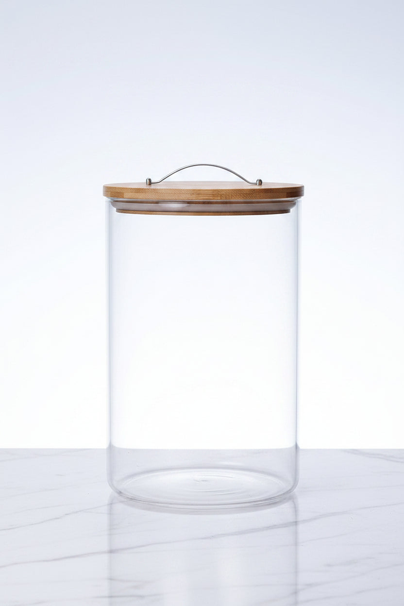 High Borosilicate Glass Measuring Rice Bucket Large Moisture-proof Insect-proof - HAUSSLYON